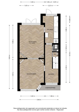 Floorplan - Hoge Hondstraat 29, 7413 CC Deventer